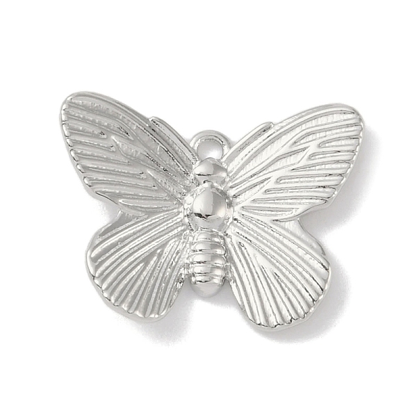 

PandaHall Rack Plating Brass Pendants, Long-Lasting Plated, Lead Free & Cadmium Free, Butterfly, Platinum, 15x18.5x2.5mm, Hole: 1.2mm Brass...