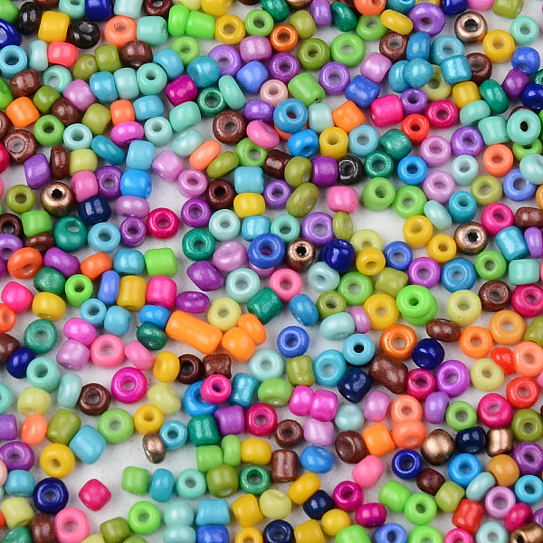 

PandaHall 12/0 Glass Seed Beads, Mixed Style, Round Hole, Round, Mixed Color, 12/0, 2.5~3x1.5~2.5mm, Hole: 0.8mm, about 44000pcs/bag, about..., Multicolor