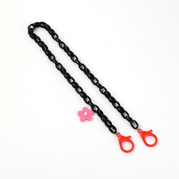 

PandaHall (Clearance Sale)Eyeglasses Chains, Neck Strap for Eyeglasses, with Acrylic Cable Chains, Flower, Black, 22.72 inch(57.7cm) Acrylic...