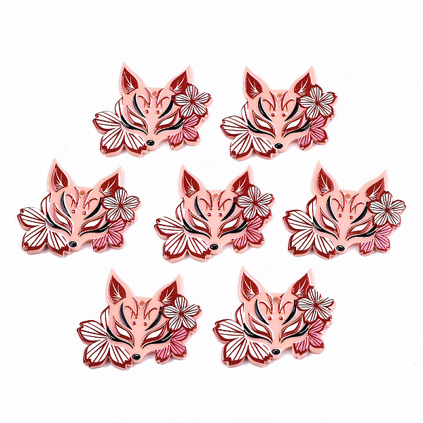 

PandaHall Acrylic Pendants, 3D Printed, Fox, Light Salmon, 32x37.5x2mm, Hole: 1.6mm Acrylic Fox