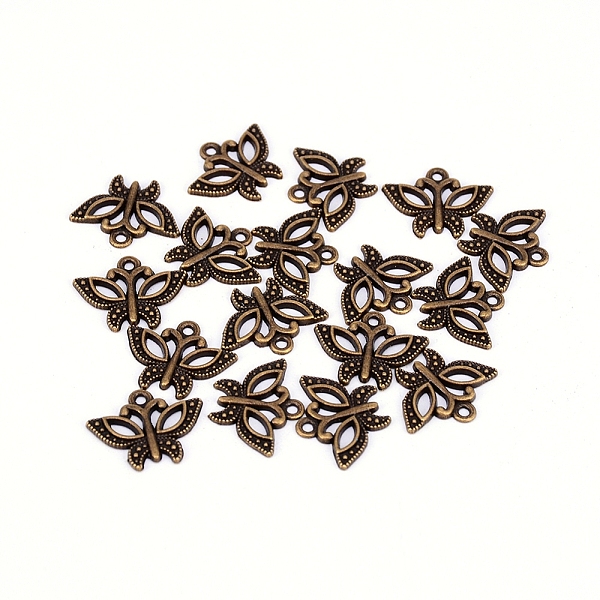 

PandaHall Alloy Pendants, Butterfly, Antique Bronze, 15x19x1.5mm, Hole: 1.5mm Alloy Butterfly