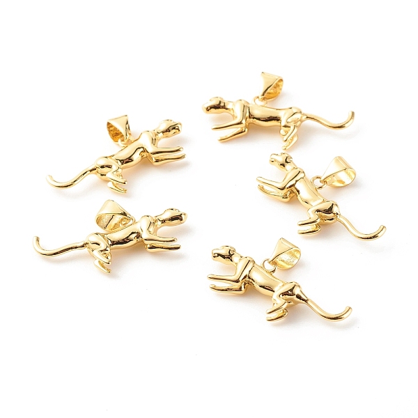 

PandaHall Brass Pendants, with Jump Ring, Cadmium Free & Lead Free, Leopard, Real 18K Gold Plated, 15x26x4.6mm, Hole: 4.5x3.5mm Brass...