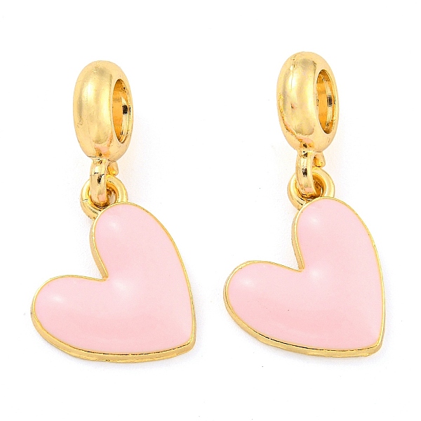 

PandaHall Rack Plating Alloy Enamel Heart European Dangle Charms, Large Hole Pendants, Golden, Cadmium Free & Nickel Free & Lead Free, Pink...