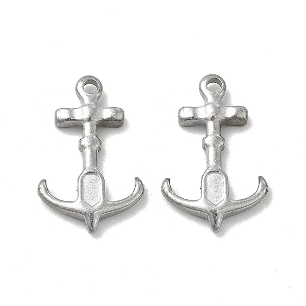 

PandaHall 304 Stainless Steel Pendants, Anchor Charms, Stainless Steel Color, 23x14.5x3mm, Hole: 2mm 304 Stainless Steel Anchor & Helm