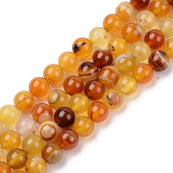 

PandaHall Natural Sardonyx Beads Strands, Dyed & Heated, Round, Gold, 8mm, Hole: 1mm, about 48pcs/strand, 14.96 inch(38cm) Sardonyx Round...