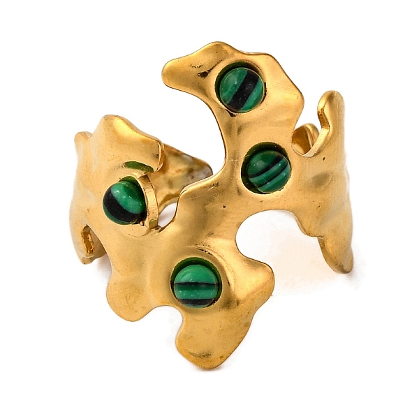 Irregular Synthetic Malachite Finger Rings