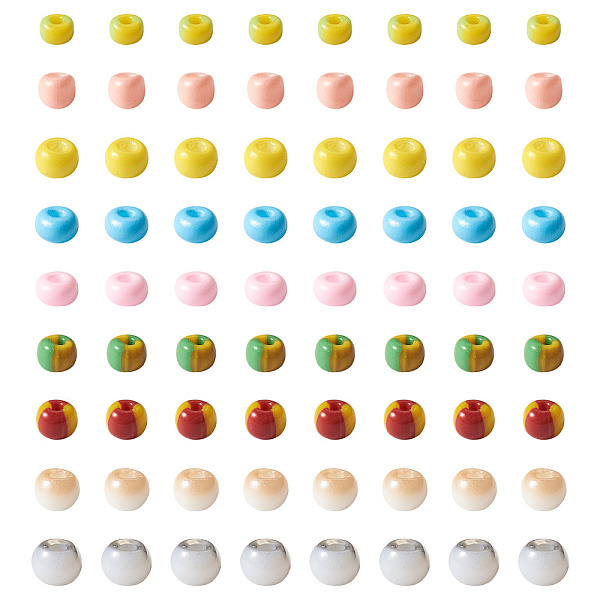 45G 9 Colors Two Tone Opaque Colours Glass Seed Beads