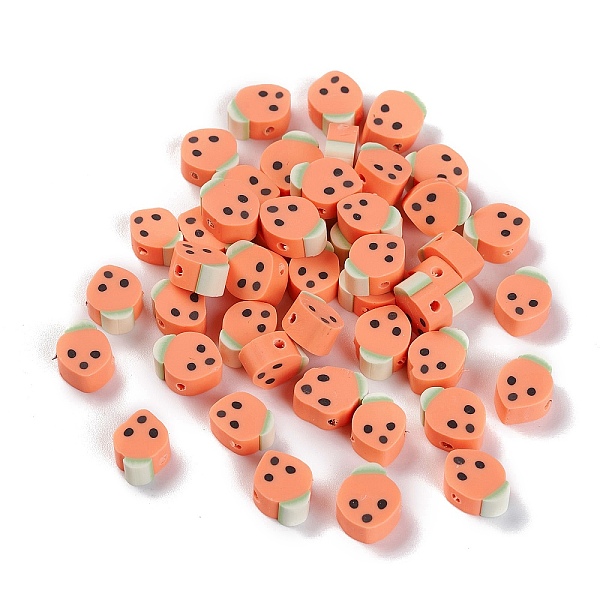 

PandaHall Handmade Polymer Clay Beads, Human Face, Light Salmon, 10~11x9x4.5mm, Hole: 1.4mm Polymer Clay Human