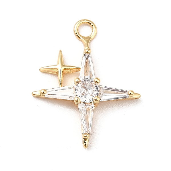 

PandaHall Brass Cubic Zirconia Pendants, Real 18K Gold Plated, Sparkling Star Charm, Clear, 16x14x3mm, Hole: 1.6mm Brass+Cubic Zirconia Star...