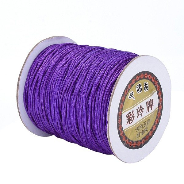 

PandaHall Nylon Thread, Round, Chinese Knotting Cord, Beading String, for Bracelet Making, Indigo, 1.5mm, about 140yards/roll Nylon Purple