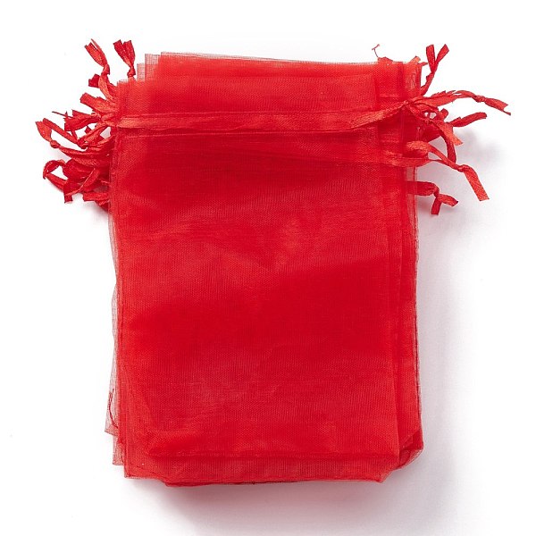 

PandaHall Organza Gift Bags with Drawstring, Jewelry Pouches, Wedding Party Christmas Favor Gift Bags, Red, 15x10cm Organza Rectangle Red