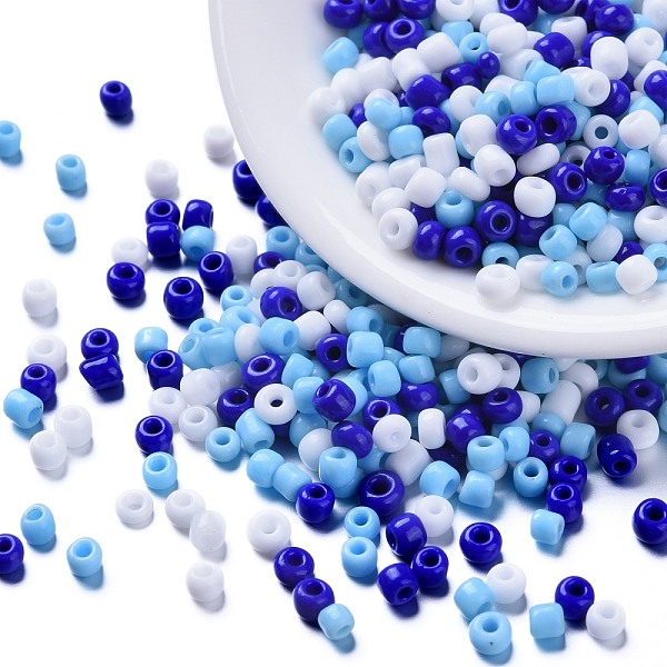 

PandaHall 6500Pcs 300G 3 Colors Glass Seed Beads, Opaque Colours Seed, Small Craft Beads for DIY Jewelry Making, Round, Light Sky Blue, 8/0...