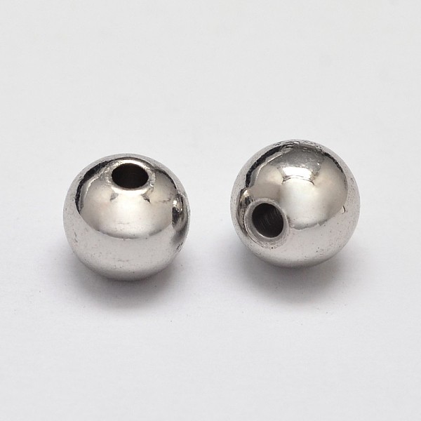 

PandaHall Rack Plating and Vacuum Plating Brass Round Spacer Beads, Platinum, 6mm, Hole: 1.5mm Brass Round