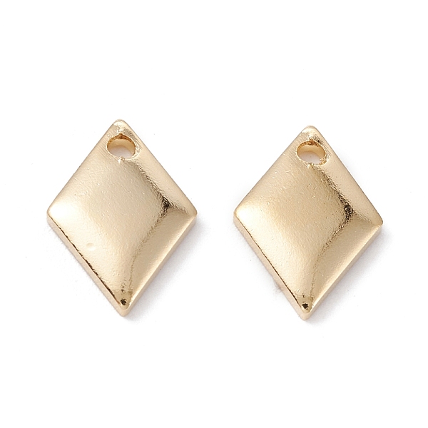 

PandaHall Brass Charms, Long-Lasting Plated, Rhombus, Real 24K Gold Plated, 10.5x7.5x1.5mm, Hole: 1.2mm Brass Rhombus