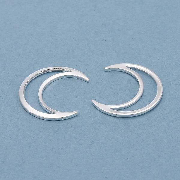 

PandaHall Brass Linking Rings, Long-Lasting Plated, Moon, 925 Sterling Silver Plated, 16x14x1mm, Inner Diameter: 14x3mm Brass Moon