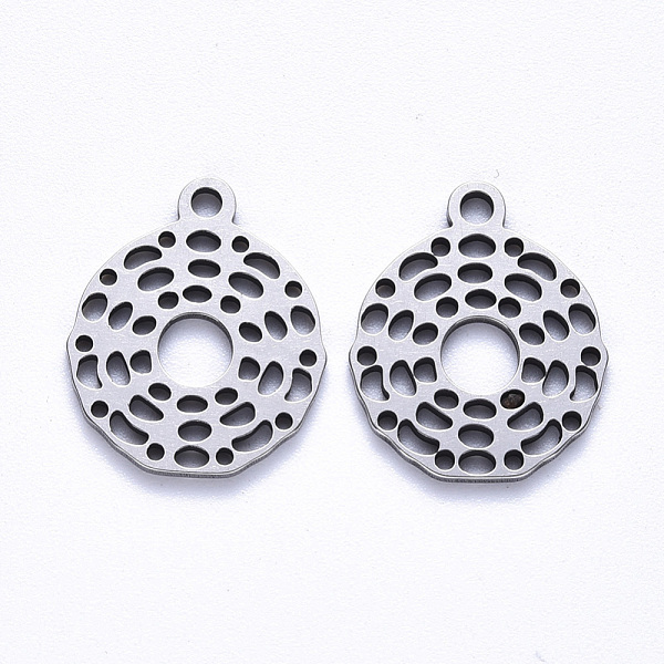

PandaHall 304 Stainless Steel Pendants, Flat Round, Stainless Steel Color, 17.5x14.5x1mm, Hole: 1.6mm 304 Stainless Steel Flat Round