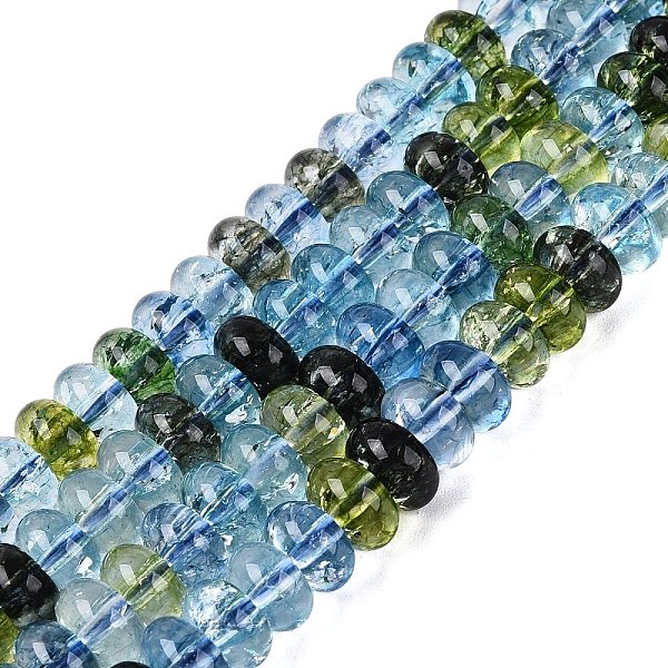 Brins de perles de verre transparentes craquelées