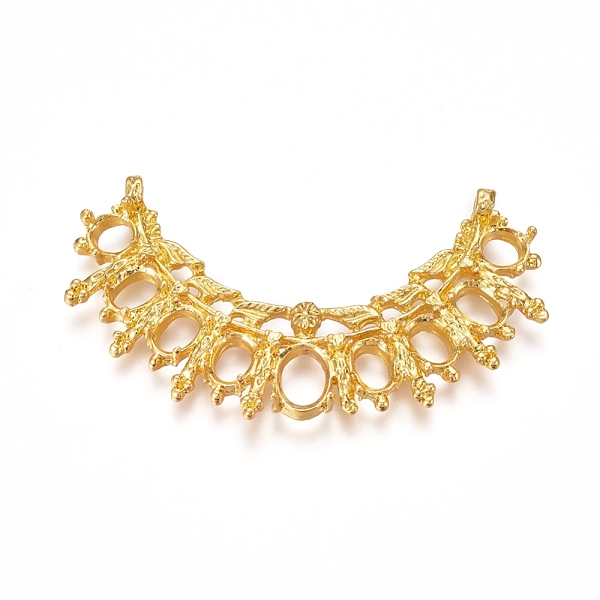 

PandaHall Electroplated Alloy Pendant Rhinestone Settings, Real 18K Gold Plated, Tray: 4.5mm, 6x4mm and 7x5mm, 29x57x5mm, Hole: 2mm Alloy...
