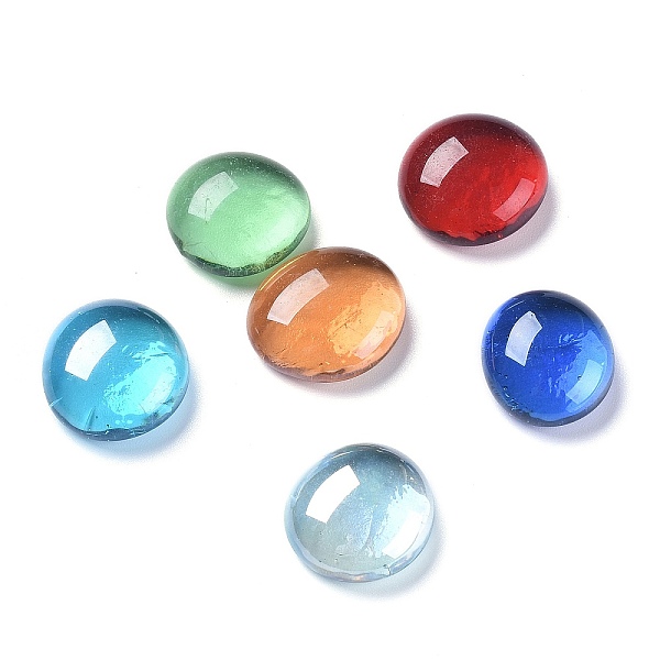 

PandaHall Transparent Glass Cabochons, Mixed Shapes, Mix Style, Mixed Color, 19~21x18.5~19.5x8~8.6mm Glass Mixed Shapes Multicolor