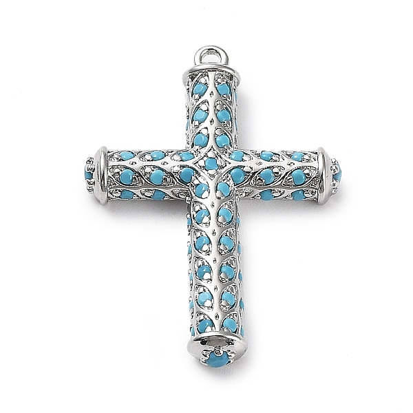 

PandaHall Rack Plating Brass Micro Pave Cubic Zirconia Pendants, Cross Charms, Long-Lasting Plated, Cadmium Free & Lead Free, Platinum...