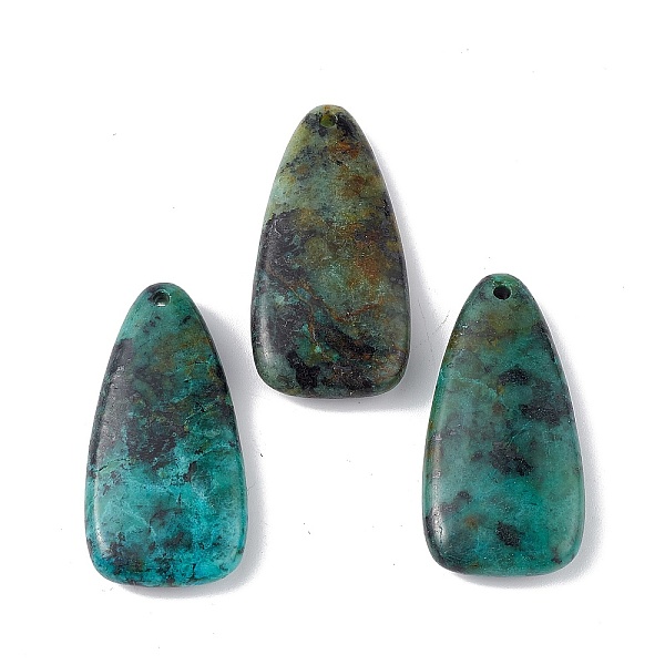 

PandaHall Natural African Turquoise(Jasper) Pendants, Teardrop Charms, 40x20.5x7mm, Hole: 1~1.5mm African Turquoise(Jasper) Teardrop