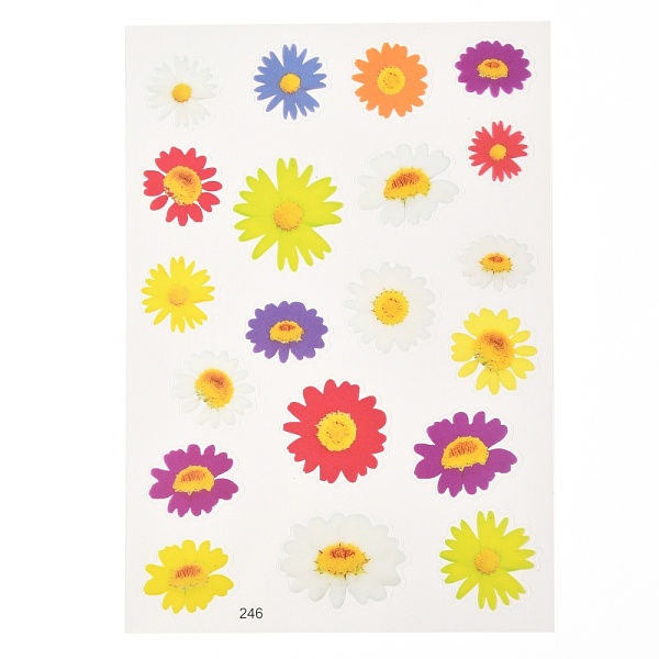 

PandaHall Waterproof Plastic Self Adhesive Stickers, Plant Pattern, Flower Pattern, 15x10.5x0.01cm Plastic Flower