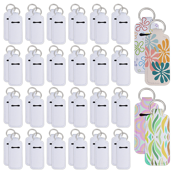 104Pcs Portable Neoprene Lipstick Keychain Holder