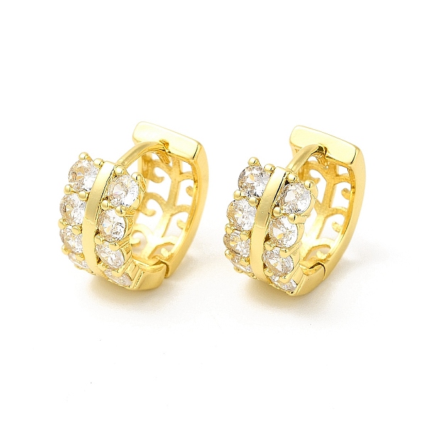 

PandaHall Cubic Zirconia Branch Thick Hoop Earrings, Real 18K Gold Plated Brass Jewelry for Women, Cadmium Free & Nickel Free & Lead Free..., Clear