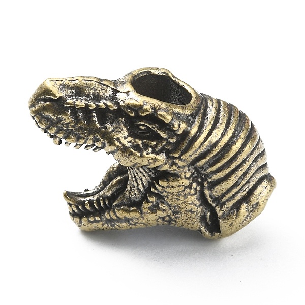 

PandaHall Dinosaur Head Shaped Brass Beads, for EDC Knife String Pendant Parachute String Tool, Antique Golden, 25.5x17.5x11mm, Hole: 5.7mm...