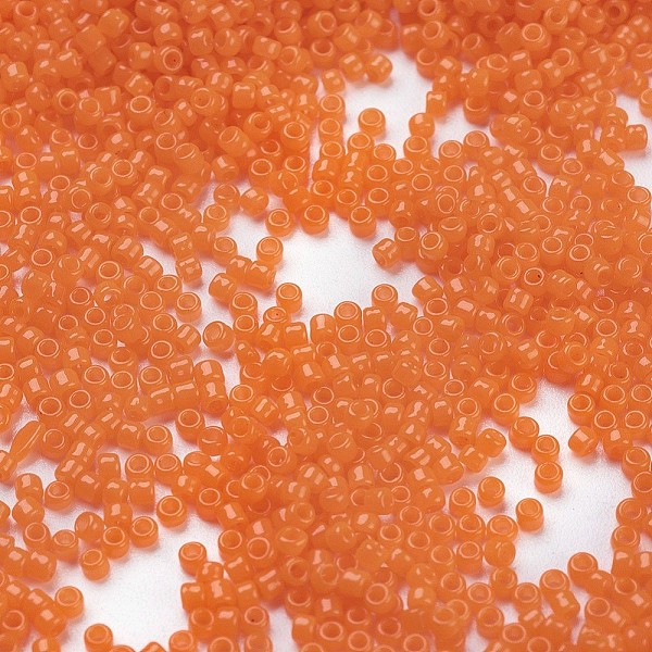 

PandaHall MGB Matsuno Glass Beads, Japanese Seed Beads, 15/0 Opaque Glass Round Hole Rocailles Seed Beads, Dark Orange, 1.5x1mm, Hole: 0.5mm...