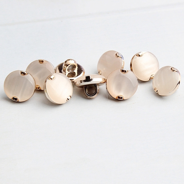 

PandaHall Plastic Shank Buttons, with Resin, for Garment Accessories, Round, 11mm Plastic Round