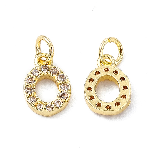 

PandaHall Real 18K Gold Plated Brass Micro Pave Clear Cubic Zirconia Charms, with Jump Ring, Letter.O, 11x8x2.5mm, Hole: 3.4mm Brass+Cubic...