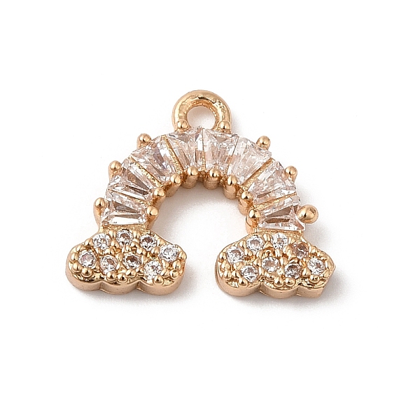 

PandaHall Brass Micro Pave Clear Cubic Zirconia Pendants, with Glass, Arch, Golden, 12x14.5x2.5mm, Hole: 1.4mm Brass+Cubic Zirconia Arch...