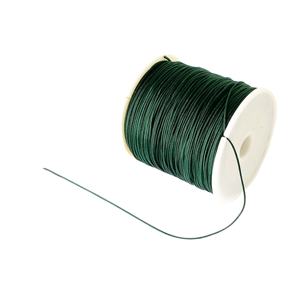 

PandaHall Braided Nylon Thread, Chinese Knotting Cord Beading Cord for Beading Jewelry Making, Dark Green, 0.8mm, about 100yards/roll Nylon...