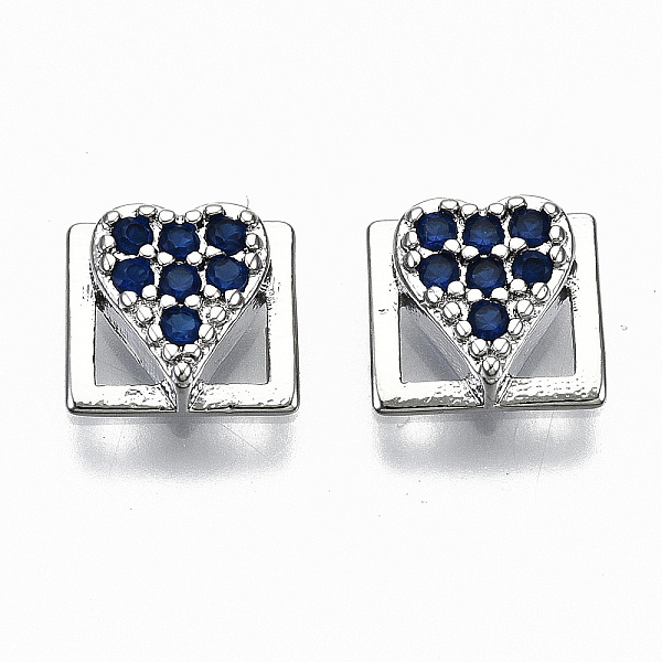 

PandaHall Brass Micro Pave Cubic Zirconia Cabochons, Fit Floating Locket Charms, Cadmium Free & Nickel Free & Lead Free, Heart, Marine Blue...