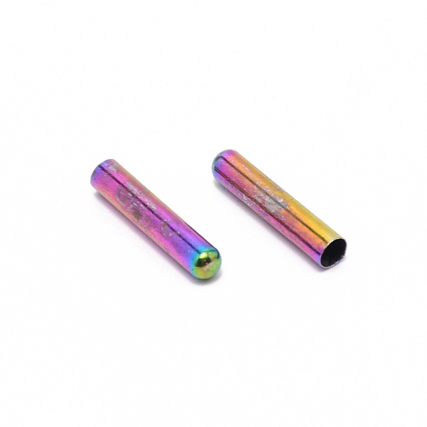 

PandaHall Column Brass Shoelace Buckle Connectors, Capsule Shape No Tie Shoe Lace Tie Locks Clips Ends, Rainbow Color, 20x4mm, Inner...