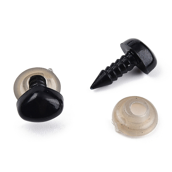 

PandaHall Craft Plastic Doll Noses, Safety Noses, Black, 15.5x9x6.5mm, Pin: 3.3~3.6mm Plastic Black