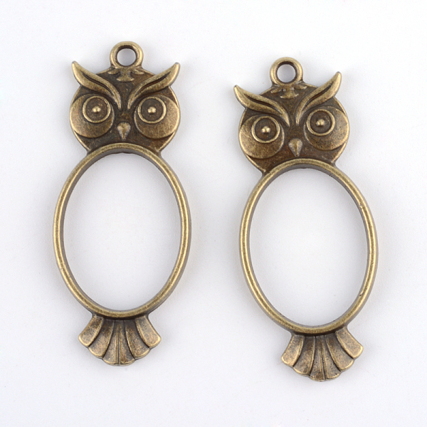 

PandaHall Rack Plating Alloy Owl Open Back Bezel Pendants, For DIY UV Resin, Epoxy Resin, Pressed Flower Jewelry, Cadmium Free & Nickel Free...