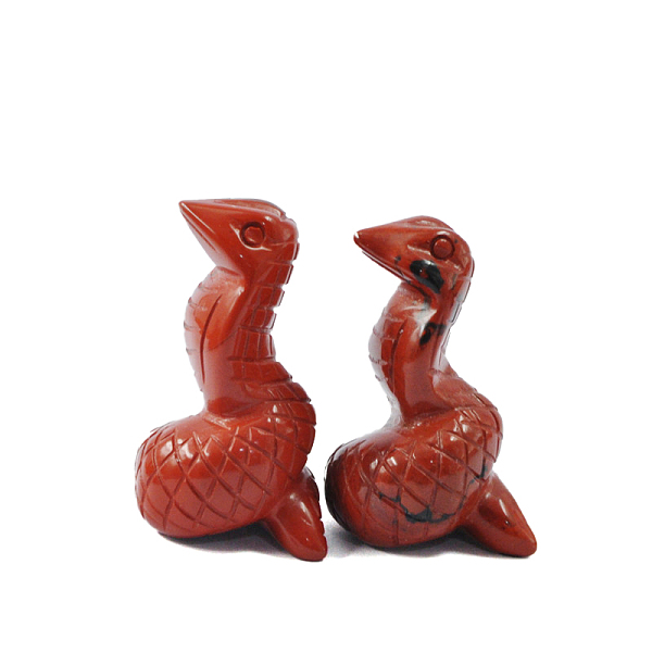 

PandaHall Natural Red Jasper Sculpture Display Decorations, for Home Office Desk, Snake, 31.3x40.7mm Red Jasper Snake