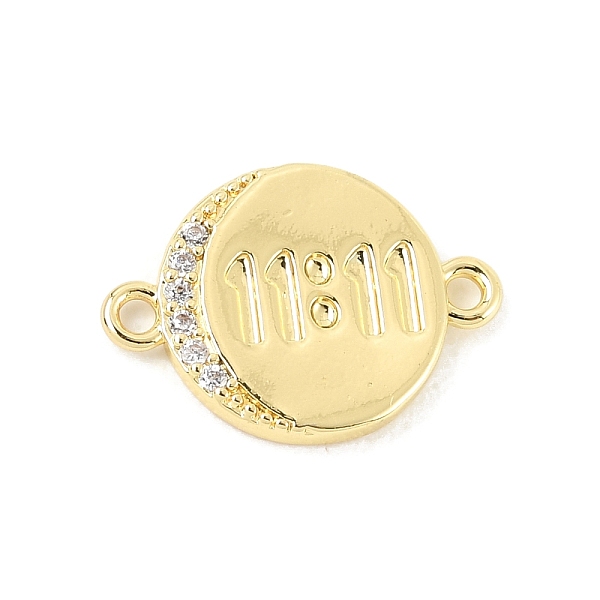 Breloques de connecteur en laiton micro pavé de zircone cubique transparente