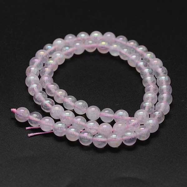 Electroplated Natural Rose Quartz Beads Strands