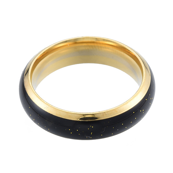 

PandaHall Bling Glitter 201 Stainless Steel Plain Band Ring for Women, Light Gold, Inner Diameter: 17mm 201 Stainless Steel