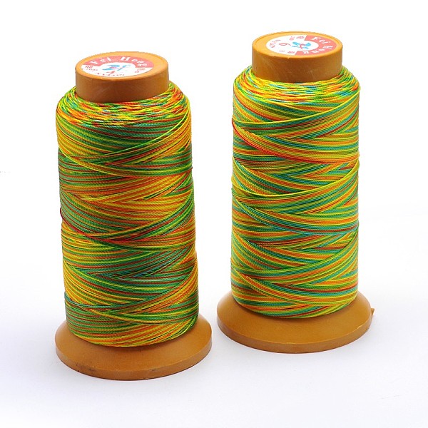 

PandaHall Colorful Nylon Sewing Thread, Spool Cord, Colorful, 0.6mm, about 150yards/roll Nylon