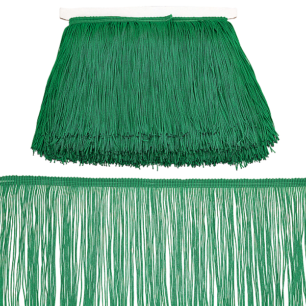 

PandaHall OLYCRAFT 10m Sewing Fringe Trims Green Fringe Trim Lace Lamp Shade Decoration Trim for DIY Clothing Craft Latin Dress 155mm Wide...
