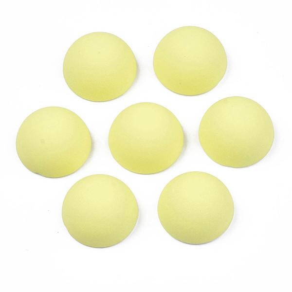 

PandaHall Opaque Spray Painted Acrylic Cabochonsl, Half Round, Yellow, 16x8.5mm Acrylic Half Round Yellow