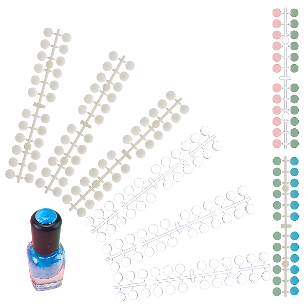 

PandaHall 2 Sets 2 Colors Plastic False Nail Tips Color Chart, Nail Polish Color Palette Display, 3D Half Round, Mixed Color..., Multicolor