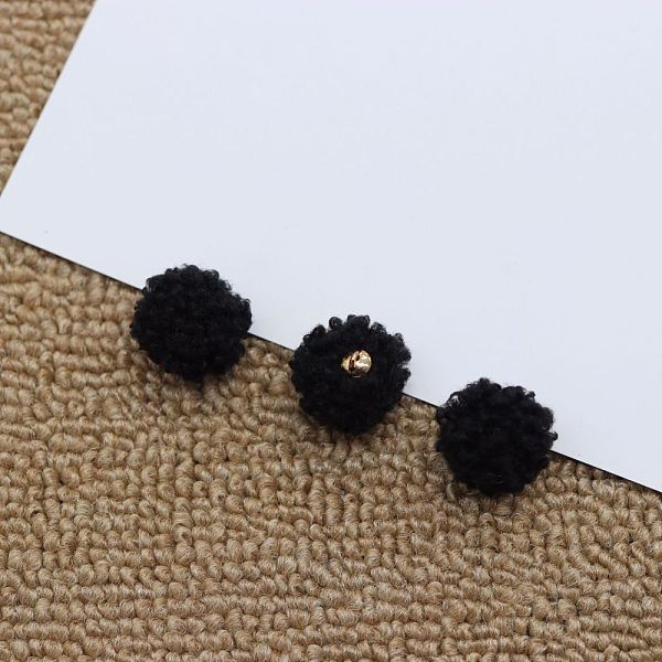 

PandaHall Fibre Pendants, with Golden Plated Alloy Finding, for DIY Jewelry, Earrings, Round, Black, 17~17.5x14.5mm, Hole: 1.5mm Fibre Round...