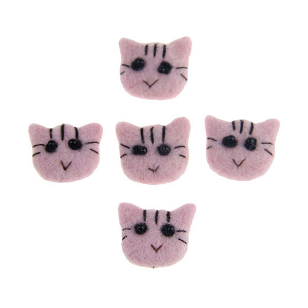

PandaHall Handwork Felt Needle Felting Cat Ornaments, for Home Decoration Display, Flamingo, 40x30mm Felt Pink