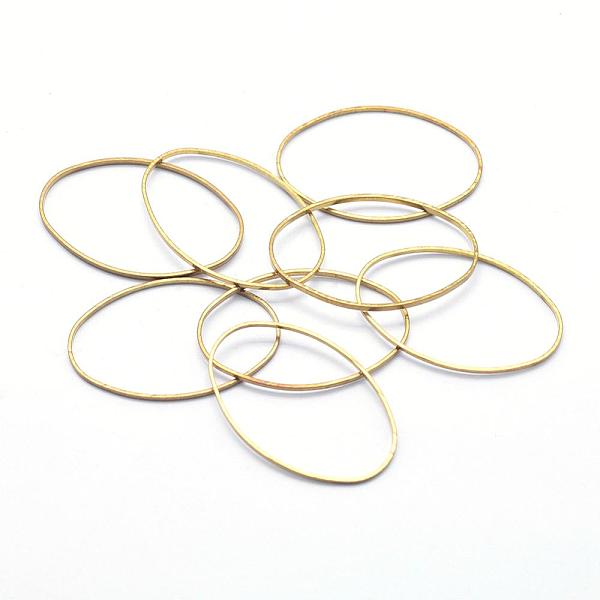 

PandaHall Brass Linking Rings, Oval, Lead Free & Cadmium Free & Nickel Free, Raw(Unplated), 26x16x0.7mm, Inner Diameter: 15x25mm Brass Oval
