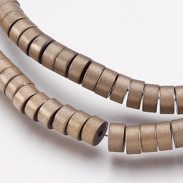 

PandaHall Electroplate Non-magnetic Synthetic Hematite Beads Strands, Long-Lasting Plated, Heishi Beads, Flat Round/Disc, Antique Bronze...